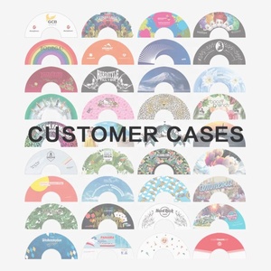 Design Custom Printed <b>Music</b> Style Handmade Plastic Silk Folding Hand Held Fans - Product Image 5