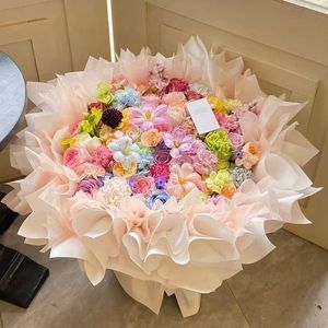 Bouquet de <span class=keywords><strong>fleurs</strong></span> artificielles éternelles 2026 fait main DIY – Cadeau d'anniversaire pour fille, Saint-Valentin, remise de diplôme, ou nouvelle maison - Product Image 1