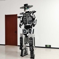 Costume de robot LED avec EVA à motifs, tenue de mascotte à lumière RGB réglable pour spectacle commercial ou événementiel