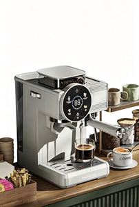 Machine à expresso <span class=keywords><strong>italienne</strong></span> professionnelle avec mousseur à lait automatique, machine à expresso, cappuccino et latte <span class=keywords><strong>pour</strong></span> le bureau et la maison, <span class=keywords><strong>café</strong></span> <span class=keywords><strong>moulu</strong></span> - Product Image 4