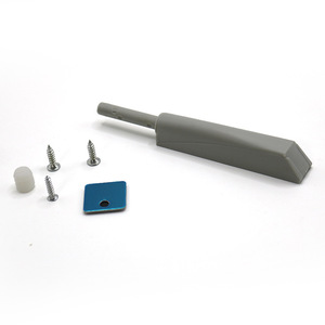 Manija de Puerta de Armario Estilo Hettich, Botón de Empuje Libre, Accesorio de Ferretería de Plástico Gris para Montaje en Puerta de Armario con Almacenamiento Oculto - Product Image 3