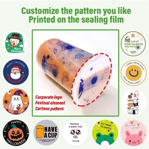 Membrana de sellado personalizada de alta calidad, película de sellado de taza de té de burbujas impermeable, Rollo elástico de plástico cpp/pet - Product Image 4
