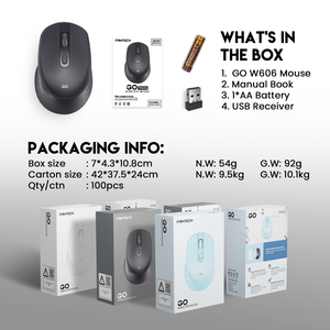 W606 Personnalisation de haute qualité, productivité améliorée, <span class=keywords><strong>large</strong></span> compatibilité, <span class=keywords><strong>souris</strong></span> de bureau sans fil - Product Image 6