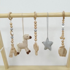 <span class=keywords><strong>Cowboy</strong></span> Jouer Bébé Gym Mobiles Crochet Hochets Activité Jouets En Bois Douche Cadeau Jouer Gymnases - Product Image 1