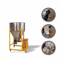 Mélangeur d'aliments pour volailles en acier inoxydable RongXin, machine de traitement de grains, broyeur, mélangeur d'aliments pour animaux