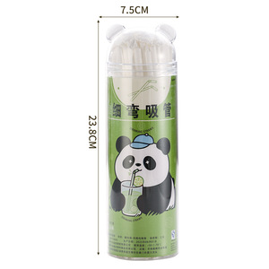 Panda <b>Disposable</b> <b>Straws</b> 50 Pcs Per Can Flexible Bendable For Cola Milk Tea Beverage Party Use - Product Image 5