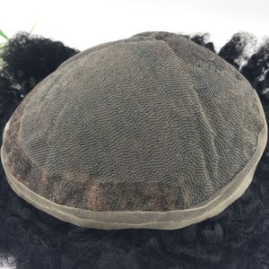 Toupet pour homme en cheveux bouclés africains 8MM, boucles explosion, entièrement tissé à la main, <span class=keywords><strong>modèle</strong></span> H037, pour le commerce électronique transfrontalier - Product Image 4