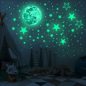 Luminous Moon Stars Wall <b>Stickers</b> Glow in the Dark 3D <b>Bubble</b> Dot Star for Home Kids Room Ceiling Decor Fluorescent Wall <b>Stickers</b> - Product Image 5