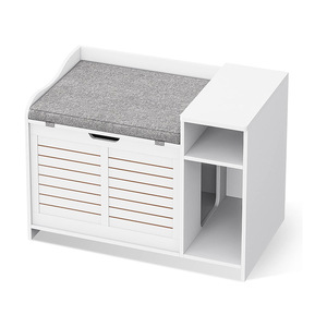 Meuble durable pour animaux de compagnie : Maison pour chat, tabouret à chaussures, armoire à chaussures, lit pour chat intégré, toilette pour chat, modèle tabouret à chaussures - Product Image 5