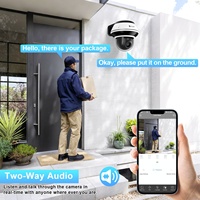 Cámara de Seguridad CCTV PTZ 4COVR con Sensor Sony de 8MP, Detección Facial por IA, Zoom Óptico 5X, Audio Bidireccional, Mini Cámara IP PoE PTZ 4K con Vista desde la Aplicación
