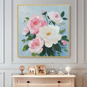 <span class=keywords><strong>Peinture</strong></span> artisanale personnalisée de magnifiques fleurs de <span class=keywords><strong>pivoine</strong></span>, <span class=keywords><strong>peinture</strong></span> décorative colorée pour la décoration du salon - Product Image 1