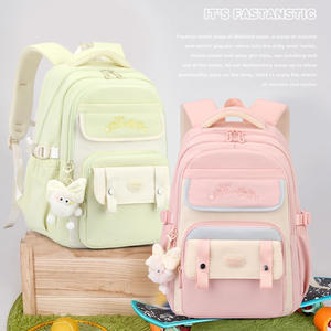 Tas pundak sekolah menengah, kapasitas besar untuk anak perempuan santai baru SD satu dua tiga enam kelas tas sekolah kartun - Product Image 1