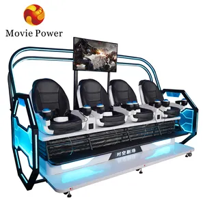 4 Seat Virtual Reality 9D VR Movie Game Machine Simulator Equipment 4 Seat 9D Cinema Simulator With 9D Glasses