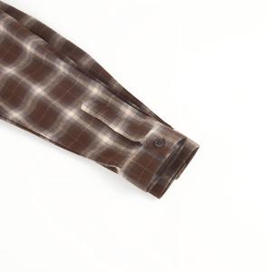 <span class=keywords><strong>Camicia</strong></span> da <span class=keywords><strong>uomo</strong></span> oversize in flanella marrone tinta in filo, anti-restringimento, <span class=keywords><strong>con</strong></span> zip e maniche lunghe - Product Image 5