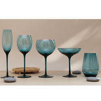 Set Gelas Anggur-Biru