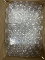 Bouteille en plastique transparente pour animaux de compagnie 200ml 250ml 300ml Récipient d'emballage de pilules avec bouchon à vis à pression à large ouverture pour emballer des capsules