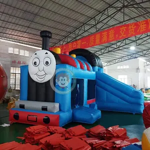 Inflatable bouncing castle Thomas the train inflatable slide wholesale Kids Moon Inflatable