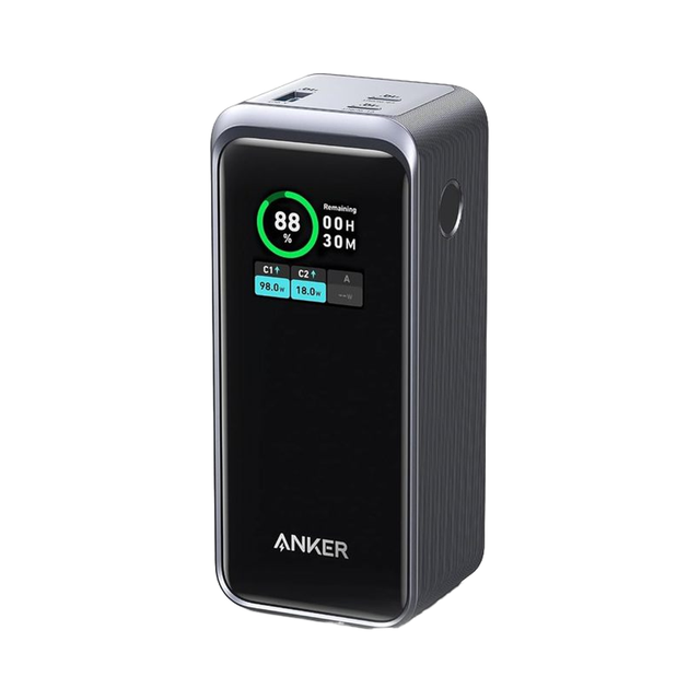 Anker Prime 20,000mAh 200W Portable Laptop Charger TSA-Approved Smart Digital Display 2 USB-C 1 USB-A Port for IiPhone 16/15/14