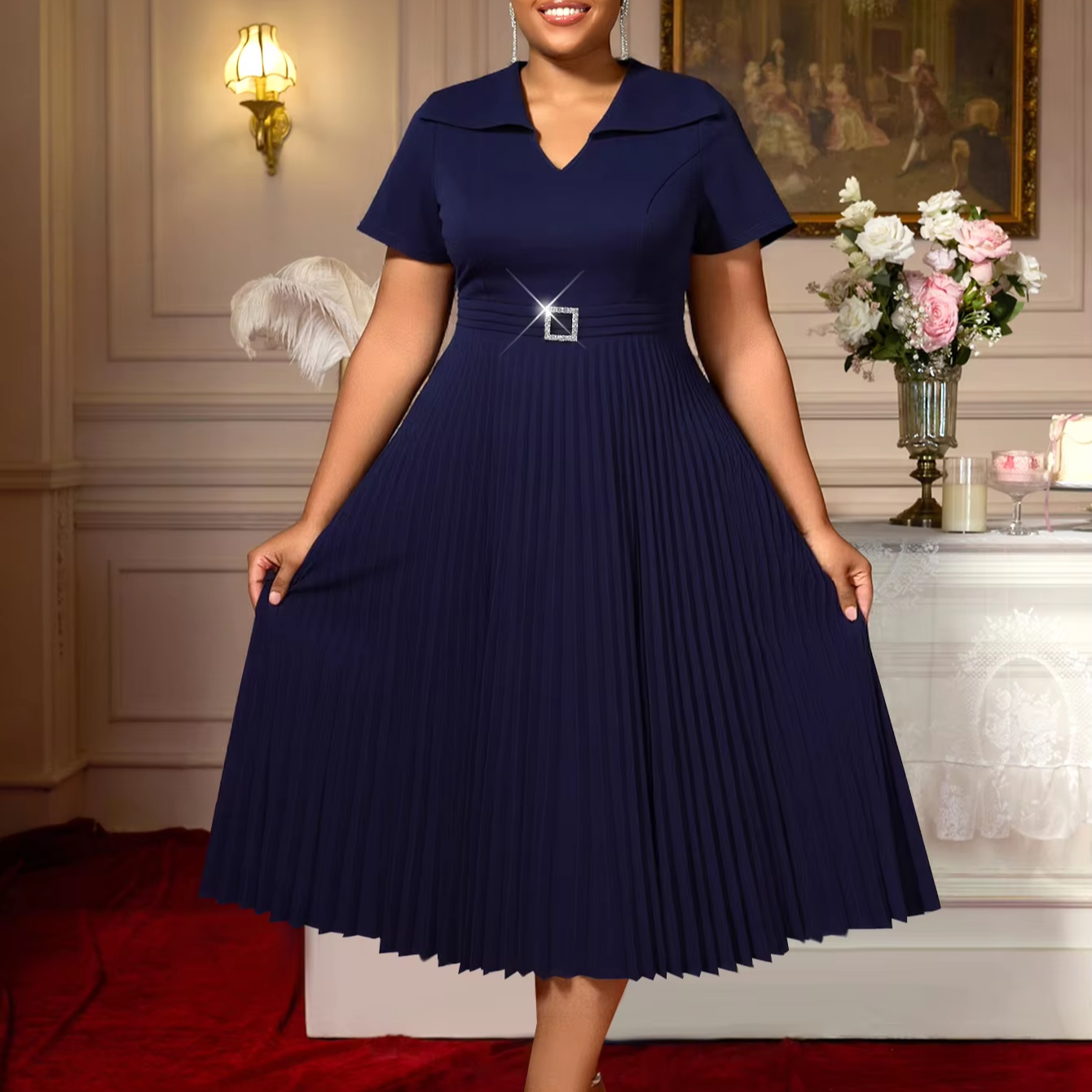 Buy In Bulk Plus Size Empire Waist Formal Dress Elegant Mermaid Silhouette  | Alibaba.com