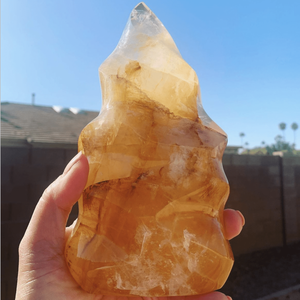 ผลิตภัณฑ์ใหม่ คริสตัลสีเหลืองเฮมาโทอิด โกลด์ ฮีลเลอร์ เฟลมทอร์ช สโตนสโตน สำหรับตกแต่งบ้าน - Product Image 5