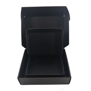 Embalaje de correo de cartón corrugado, caja de envío plana negra con <span class=keywords><strong>paquete</strong></span> plano para productos electrónicos - Product Image 4