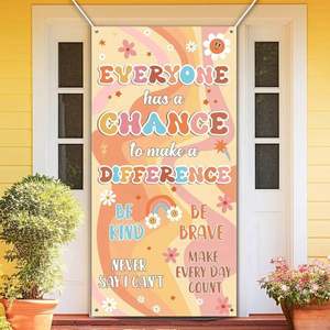 Nouvelle bannière publicitaire personnalisée en tissu polyester 2025 pour affichage et couverture de porte - Product Image 1