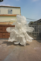 Dekorasi Pernikahan Organza Raksasa Buatan Tangan, Latar Belakang Bunga Organza Kustom Tahan Air Anti Api, Instalasi Panggung Acara Pernikahan