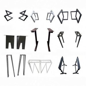 Heavy Duty Steel Cast Iron Furniture <b>Table</b> <b>Legs</b> for Living Room Bedroom Modern Design Black/Clear Powder Coated Finish - Product Image 6