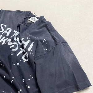 Chemises pour hommes Nouveau style Logo personnalisé en gros Satoshi <span class=keywords><strong>Nakamoto</strong></span> Chemises pour hommes Designer Effet délavé Peinture éclaboussée Manches courtes - Product Image 5