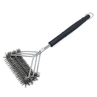 Haute qualité Barbecue Triple épurateur gril brosse de nettoyage nettoyant en acier inoxydable Barbecue poils nettoyage barbecue gril brosse