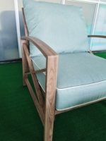Fauteuils en métal d'extérieur avec coussin