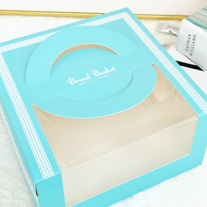 Thấp Moq Tùy Chỉnh Bánh Hộp Với Xử Lý Tùy Chỉnh In Ấn Logo Với Pet Rõ Ràng Cửa Sổ Bánh Ngọt Chất Lượng Cao Hộp Cho Bánh - Product Image 2