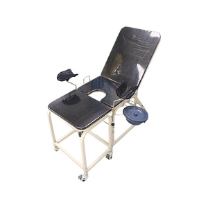 Table d'examen féminine en acier inoxydable 304 noir, chaise médicale avec dossier réglable pour usage clinique - Product Image 4