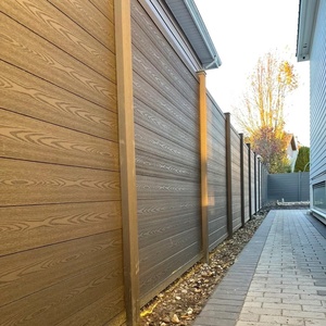 Pagar Dinding Taman Keamanan & Privasi, Pagar WPC, Tiang Aluminium, Komposit DIY, Panel Pagar Komposit Kayu Plastik - Product Image 5