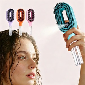 2-in-1 Manual Spray Comb Mist Spray Design Convenient for Hair Care <b>Scalp</b> Massage Portable Female Modeling Tools - Product Image 2