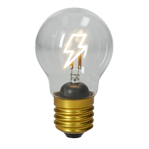 Lampadina in Vetro con Filamento a Effetto Fulmine, Attacco E26, Illuminazione Decorativa - Product Image 1