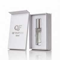 Flacon de luxe 10 ml en verre plat carré pour parfum et collyre, élégant, vide, en cristal, rechargeable pour voyage avec pulvérisateur à pompe, sérigraphié