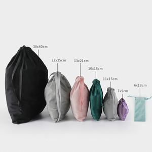 Promotional Velvet Jewelry <b>Packaging</b> <b>Bags</b> Custom Printed Small Drawstring <b>Bag</b> Velvet Jewelry Pouch With Ribbon - Product Image 3