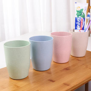 ถ้วยใส่แปรงสีฟันทำจากฟางข้าวสาลีถ้วยใส่แปรงสีฟันพลาสติกสำหรับใช้ในครัวเรือน - Product Image 1