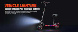 Trottinette pliable pour adultes avec double suspension, longue autonomie, tout-terrain, livraison rapide, trottinette électrique J11MAX, J11MAX 10 I - Product Image 6