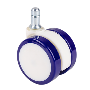 Roulettes de meubles de 2,5 pouces (10*22 mm) en nylon durable, finition couleur personnalisée OEM, pour chaise de bureau, revêtement en PVC - Product Image 1