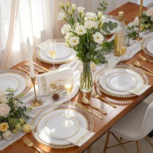 Juego de Cubiertos Desechables de Plástico Dorado Resistente de 300 Piezas, Incluye 100 Tenedores, 100 Cucharas y 100 Cuchillos para Fiestas, Baby Shower y Bodas - Product Image 4