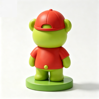 Figurine de bureau personnalisable en PVC, série Ours Vert avec Chapeau Rouge, 5 cm, boîte mystère, jouet décoratif unisexe, cadeau pour les 14 ans et plus