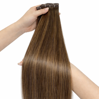 Extensions Genius Weft Cheveux Humains Cheveux Birmans Bruts Lisses Bone Straight Double Drawn