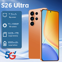 Smartphone S26 Ultra 5G Android 15 Écran LCD 7,3 pouces 120Hz 16 Go de RAM 1 To de ROM Appareil photo 108MP Batterie 8000 mAh