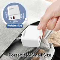 Chargeur rapide de haute qualité 30W PD 3.0 certifié CE avec ports USB-A et Type-C, protection OTP pour
