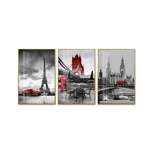 Huamiao 40*60cm paesaggio urbano <span class=keywords><strong>fotografia</strong></span> pittura Cool tonalità arte parete decorazione di cristallo porcellana - Product Image 2