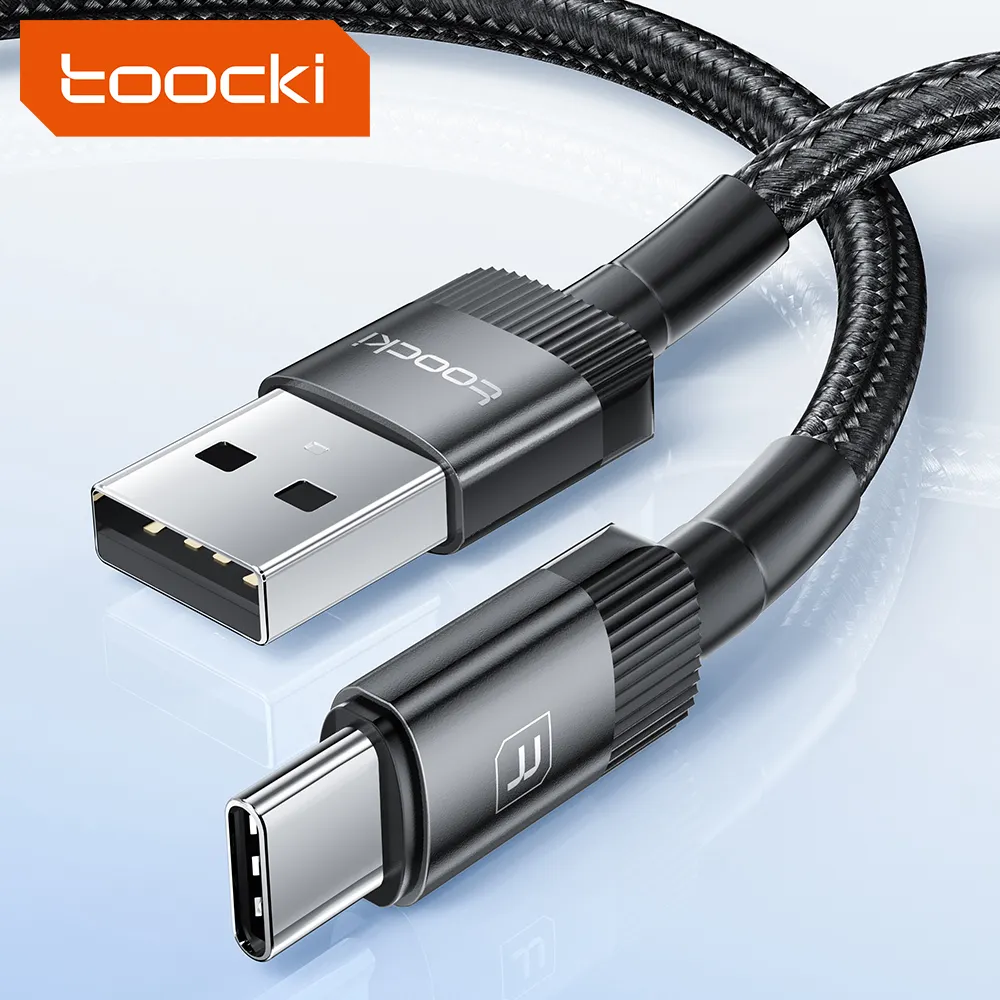 Toocki Wholesale 3A Fast Charging Smart Chip Regulates Current USB To Type C Data Cable For Samsung/LG/Google Pixel