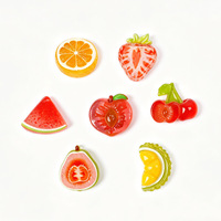 Composants DIY faits main en résine, motif fruits frais d'été, translucides, effet goutte d'huile, pour coques de téléphone, pinces à cheveux et accessoires