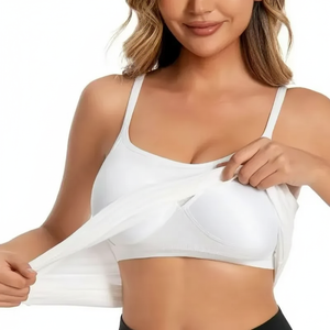 Top corto Sexy con tirantes para mujer, camisola básica con cuello en V Halter, sin mangas, de tubo de seda satinada, camisola Y2K de verano para mujer, blanco y negro - Product Image 1